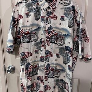 Route 66 Redhead Motorcycle Shirt, Hawaiian, size 3XL
